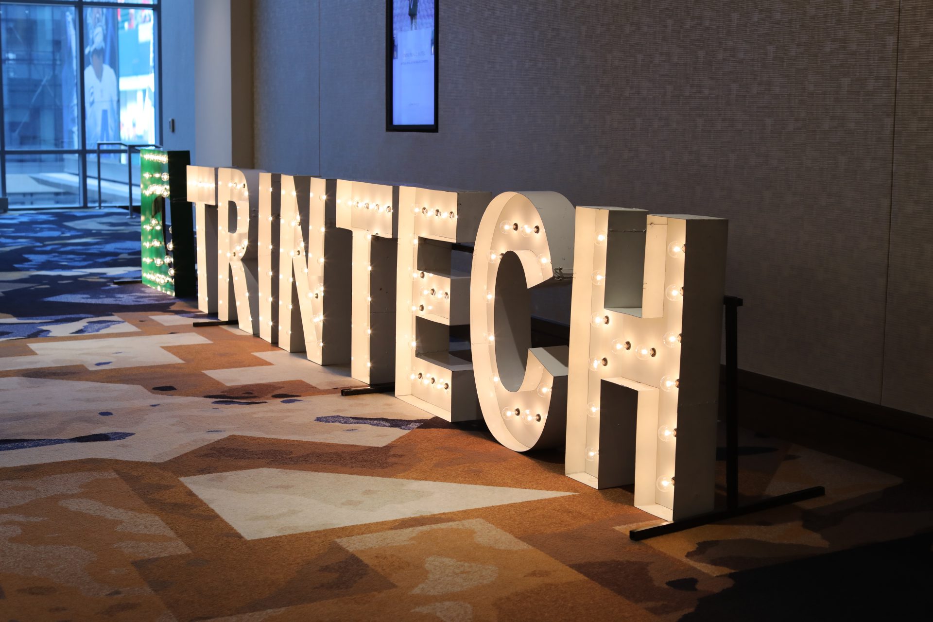 Trintech logo in lights