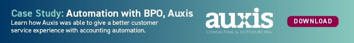 Case Study: Automation with BPO, Auxis. Learn how Auxis was able to give a better customer service experience with accounting automation. Download Now CTA Button