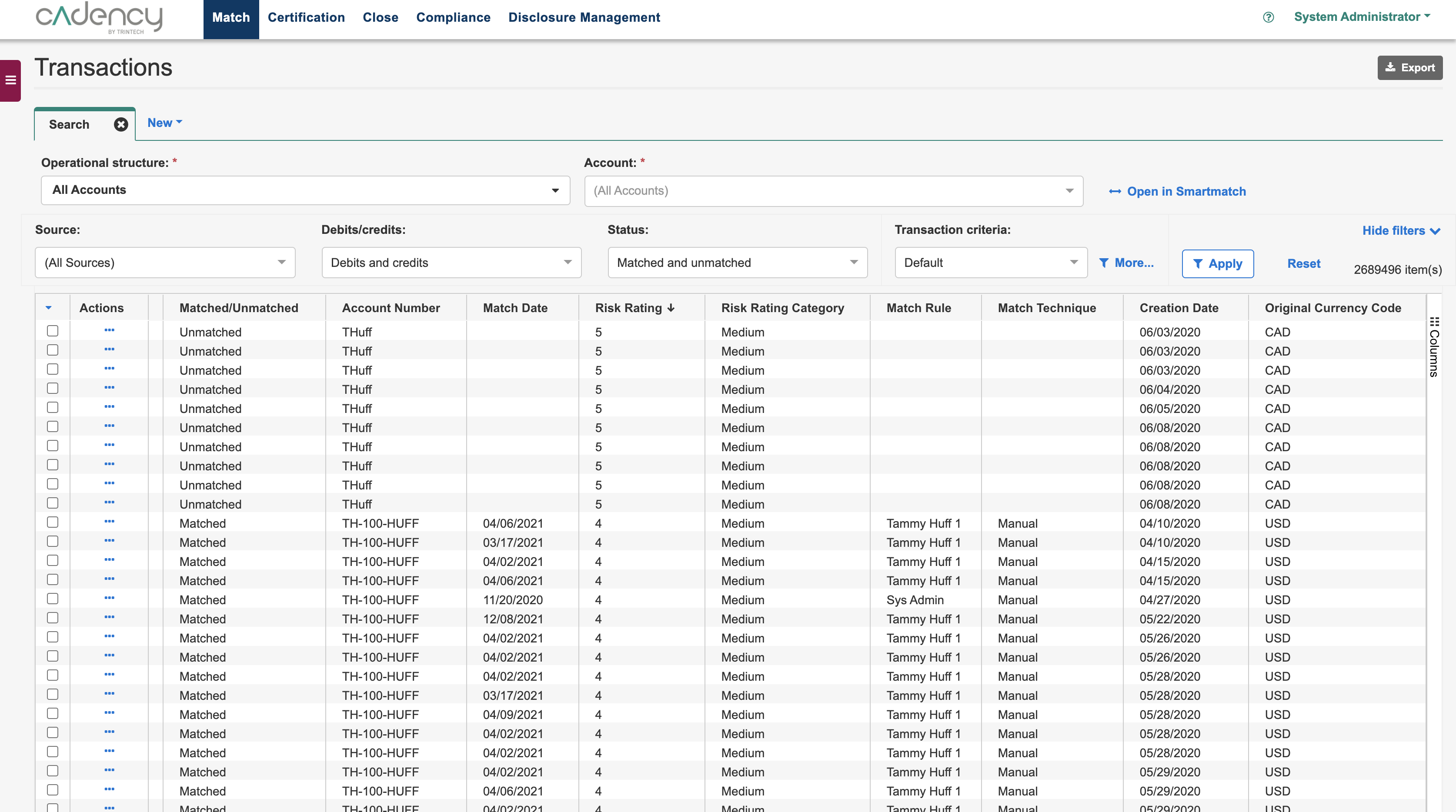 When reconciling balance sheet accounts, automation can help sort with established risk level.