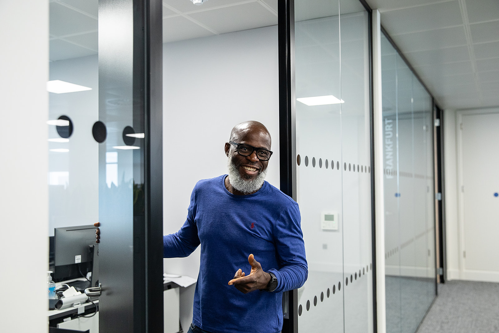 Trintech staff member working in an office