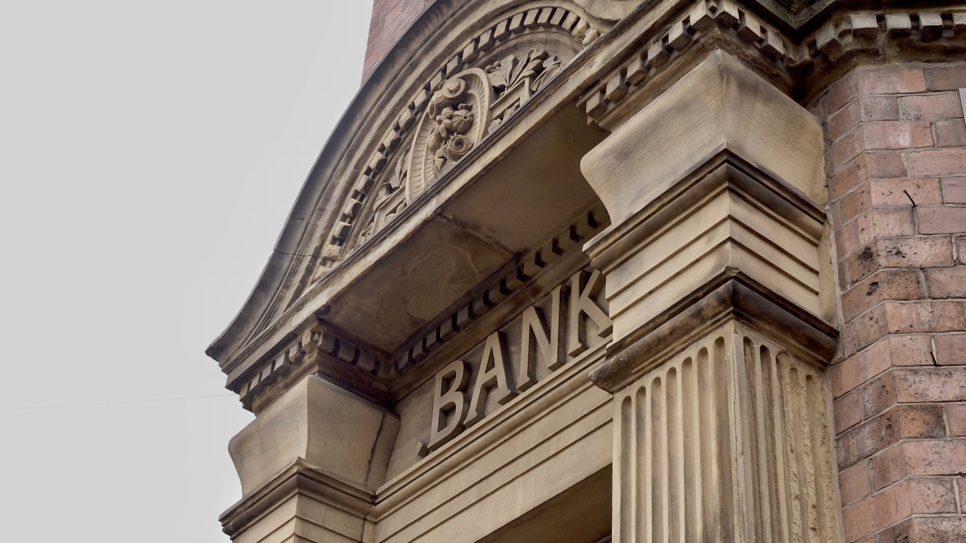 Entrance to a bank