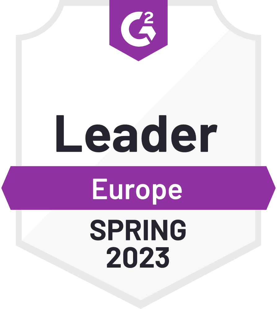 G2 badge Europe leader spring 2023