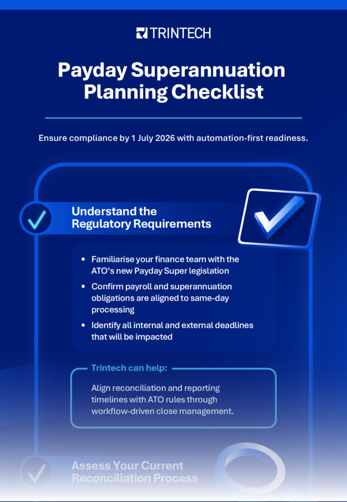 For accountants in Australia, payday superannuation may significantly increase reconciliation workloads--this checklist helps them prepare