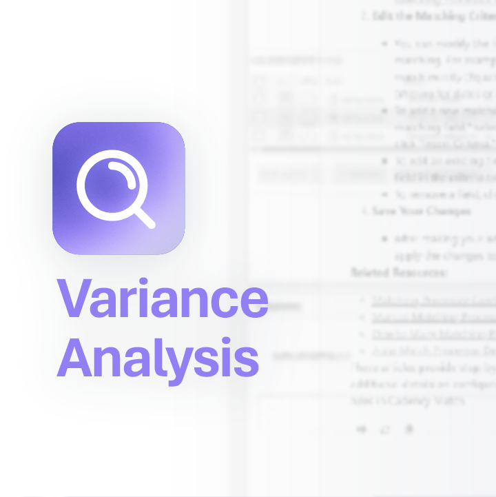 Variance analysis - Trintech AI use case