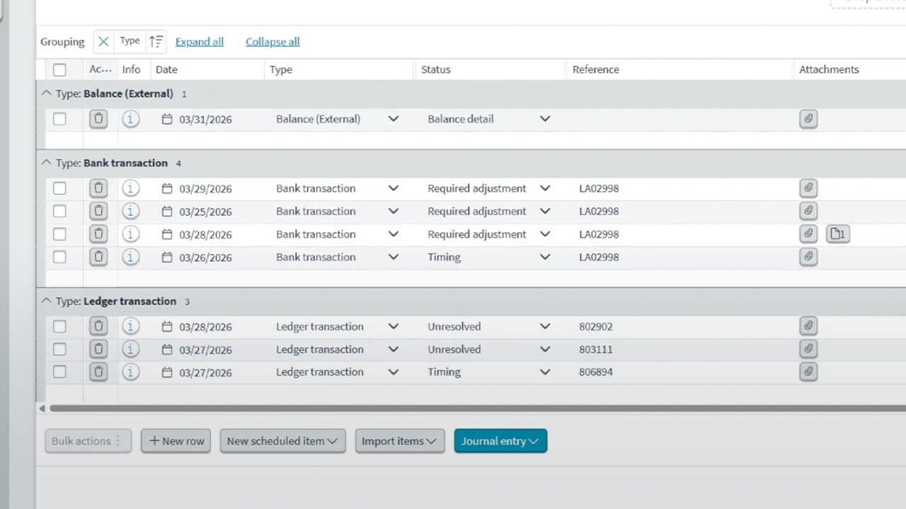 POS, cash, and deposit reconciliation operations showing daily transaction matching across retail and banking systems